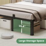 NKZ 18 Inch Metal Platform Bed Frame,Queen Bed Frame with Storage Space, No Box Spring Needed, Easy Assembly, Noise Free, 3,500 lbs Heavy Duty Steel Slats Support - Image 8