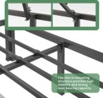 NKZ 18 Inch Metal Platform Bed Frame,Queen Bed Frame with Storage Space, No Box Spring Needed, Easy Assembly, Noise Free, 3,500 lbs Heavy Duty Steel Slats Support - Image 9