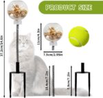 2 Pack Cat Toys for Outdoor, Plastic Treat Ball with Spring and Metal Stake, Cat Treat Dispenser, Toy for Cats to Keep Them Busy, Kitten Toys - Image 3
