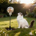 2 Pack Cat Toys for Outdoor, Plastic Treat Ball with Spring and Metal Stake, Cat Treat Dispenser, Toy for Cats to Keep Them Busy, Kitten Toys - Image 6