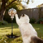 2 Pack Cat Toys for Outdoor, Plastic Treat Ball with Spring and Metal Stake, Cat Treat Dispenser, Toy for Cats to Keep Them Busy, Kitten Toys - Image 8