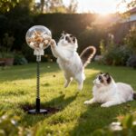 2 Pack Cat Toys for Outdoor, Plastic Treat Ball with Spring and Metal Stake, Cat Treat Dispenser, Toy for Cats to Keep Them Busy, Kitten Toys - Image 9