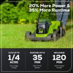 Greenworks 24V 13“ Brushless Cordless Lawn Mower with 4.0Ah Battery & Charger,Maintenance-Free Push Mower with 2-in-1 Mulch/Bag - Image 4