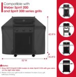 Unicook 52 Inch Grill Cover for Weber Spirit 200 and 300 Series, Gas BBQ Cover for Outdoor Grill, Heavy Duty Waterproof Fade Resistant, Compared to Weber 7106 - Image 3
