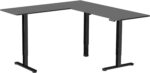 VIVO Corner Standing Desk, 75 x 63 inch Reversible L-Shaped Workstation, Electric Height Adjustment, Home, Office, and Reception Rooms, Black Table Top Black Frame, DESK-E3CTB-75 - Image 10