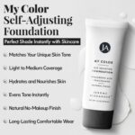 Jerome Alexander My Color Self-Adjusting Foundation, Hydrating & Lightweight Face Makeup, Skincare-Infused, with Kabuki Brush, Medium, 1 oz - Image 3