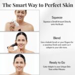 Jerome Alexander My Color Self-Adjusting Foundation, Hydrating & Lightweight Face Makeup, Skincare-Infused, with Kabuki Brush, Medium, 1 oz - Image 4