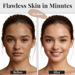 Jerome Alexander My Color Self-Adjusting Foundation, Hydrating & Lightweight Face Makeup, Skincare-Infused, with Kabuki Brush, Medium, 1 oz - Image 5