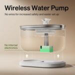 PETLIBRO Cat Water Fountain Stainless Steel Tray, Wireless Pump Cat Fountain, Ultra Quiet Pet Water Fountain, 2.5L Automatic Water Dispenser for Cats, Dual Flow Cat Water Dispenser Easy to Clean - Image 3