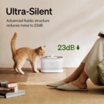 PETLIBRO Cat Water Fountain Stainless Steel Tray, Wireless Pump Cat Fountain, Ultra Quiet Pet Water Fountain, 2.5L Automatic Water Dispenser for Cats, Dual Flow Cat Water Dispenser Easy to Clean - Image 5