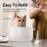PETLIBRO Cat Water Fountain Stainless Steel Tray, Wireless Pump Cat Fountain, Ultra Quiet Pet Water Fountain, 2.5L Automatic Water Dispenser for Cats, Dual Flow Cat Water Dispenser Easy to Clean - Image 8