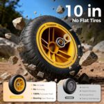 CAMMOO 10in NO-FLAT TIRES 900lb Heavy-Duty Garden Dump Cart DIY Expandable Capacity Over 4 Cu.Ft. Utility Wagon with Quick-Release Dumping & Prime Grade 100% Virgin Polypropylene-Not Recycled Material - Image 4