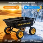 CAMMOO 10in NO-FLAT TIRES 900lb Heavy-Duty Garden Dump Cart DIY Expandable Capacity Over 4 Cu.Ft. Utility Wagon with Quick-Release Dumping & Prime Grade 100% Virgin Polypropylene-Not Recycled Material - Image 7