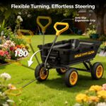 CAMMOO 10in NO-FLAT TIRES 900lb Heavy-Duty Garden Dump Cart DIY Expandable Capacity Over 4 Cu.Ft. Utility Wagon with Quick-Release Dumping & Prime Grade 100% Virgin Polypropylene-Not Recycled Material - Image 11