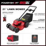 Powersmart 80V 21" Brushless Cordless Lawn Mower (Push) Battery Lawn Mower with 6.0Ah Battery and Charger 2026 Version - Image 4