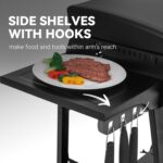 Royal Gourmet PD4001 4 Burner Propane Gas Griddle with Removable Standing Cart, Convertible to Tabletop Design, Flat Top Grill with Hood for Camping, Tailgating, Backyard, Black - Image 10
