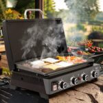 Royal Gourmet PD4001 4 Burner Propane Gas Griddle with Removable Standing Cart, Convertible to Tabletop Design, Flat Top Grill with Hood for Camping, Tailgating, Backyard, Black - Image 12