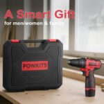Cordless Drill Tool Set: 12V Power Drill Tool Kit with Battery & Charger, 142Pcs Hand Drill DIY Toolbox, Portable Household Basic Electric Drill Set for Men & Women, Red - Image 8