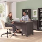 Bush Home 60-Inch Office Desk with Drawers, Computer Desk with File and Box Drawers, Home Office Workstation with Storage Cabinet, Writing Desk Furniture, Somerset Collection, Storm Gray - Image 5