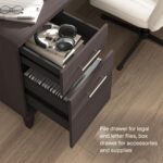 Bush Home 60-Inch Office Desk with Drawers, Computer Desk with File and Box Drawers, Home Office Workstation with Storage Cabinet, Writing Desk Furniture, Somerset Collection, Storm Gray - Image 6