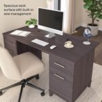 Bush Home 60-Inch Office Desk with Drawers, Computer Desk with File and Box Drawers, Home Office Workstation with Storage Cabinet, Writing Desk Furniture, Somerset Collection, Storm Gray - Image 7
