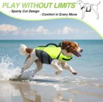 VIVAGLORY Sports Style Dog Life Vest, Dog Life Jacket for Swimming & Boating, Ripstop & Buoyancy for Puppy Doggy, Lifejacket with Handle, XL, Bright Yellow - Image 3