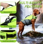 VIVAGLORY Sports Style Dog Life Vest, Dog Life Jacket for Swimming & Boating, Ripstop & Buoyancy for Puppy Doggy, Lifejacket with Handle, XL, Bright Yellow - Image 5