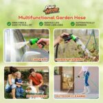 Flexi Hose Expandable Garden Hose with 8 Function Nozzle, 100FT - Lightweight Retractable Garden Hose, Water Hose - No-Kink Flexibility, 3/4 Inch Solid Brass Fittings and Double Latex Core - Image 4