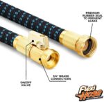 Flexi Hose Expandable Garden Hose with 8 Function Nozzle, 100FT - Lightweight Retractable Garden Hose, Water Hose - No-Kink Flexibility, 3/4 Inch Solid Brass Fittings and Double Latex Core - Image 7
