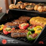 Megamaster Deluxe 2-Burner Gas Grill with Foldable Side Tables, 418 SQ In Cooking Space, 28000 BTUs, Stainless Steel Lid, Propane BBQ Grill for Outdoor Cooking, Patios, Backyards and More - 720-0864MA - Image 4