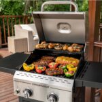 Megamaster Deluxe 2-Burner Gas Grill with Foldable Side Tables, 418 SQ In Cooking Space, 28000 BTUs, Stainless Steel Lid, Propane BBQ Grill for Outdoor Cooking, Patios, Backyards and More - 720-0864MA - Image 7