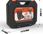 139-Piece Tool Set - Tool Kit with 8V Cordless Drill Driver in ToolBox Storage Case, General Household Drill Set for Home Repairs, Handyman, DIY Projects - Image 9