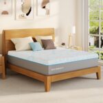EGOHOME 14 Inch Queen Size Mattress, Cooling Green Tea Gel Memory Foam Mattress in a Box, Pressure Relif, CertiPUR-US Certified, Foam Made in USA, Medium, Gray, 80" L x 60" W - Image 3