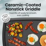 Chefman XL Electric Griddle with Removable Temperature Control, Immersible Flat Top Grill, Burger, Eggs, Pancake Griddle, Nonstick Extra Large Cooking Surface, Slide Out Drip Tray, 10 x 20 Inch - Image 5