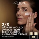L'Oreal Paris Age Perfect Anti-Aging Midnight Cream, Face Moisturizer with Shea Butter to Reduce Wrinkles and Firm Skin, 1.7oz + Serum Sample - Image 9