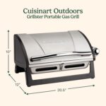 Cuisinart Grillster Portable Gas Grill, Stainless Steel Compact BBQ Grill with Locking Lid for Easy Transport, 8000 BTU Propane Grill with Dishwasher Safe Cooking Grate, Small Grill for Camping & BBQ - Image 3