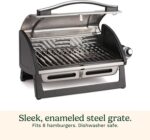 Cuisinart Grillster Portable Gas Grill, Stainless Steel Compact BBQ Grill with Locking Lid for Easy Transport, 8000 BTU Propane Grill with Dishwasher Safe Cooking Grate, Small Grill for Camping & BBQ - Image 4