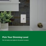 Lutron Ariadni/Toggler LED+ Dimmer Light Switch for Dimmable LED, Halogen and Incandescent Dimmer Switch, 150W, Single-Pole/3-Way, AYCL-153P-WH, White - Image 7