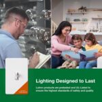 Lutron Ariadni/Toggler LED+ Dimmer Light Switch for Dimmable LED, Halogen and Incandescent Dimmer Switch, 150W, Single-Pole/3-Way, AYCL-153P-WH, White - Image 9