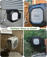 5/8" x 100 ft Heavy Duty Retractable Garden Hose Reel by HOZEREEL, Outdoor Garden Hose Reels - Self Retract Wall Mount Hose Reel Automatic Storage, Any Length Lock, 10 Pattern Nozzle - Image 9
