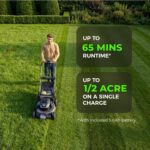 NovorikX 60V 5Ah Self-Propelled Electric Cordless Lawn Mower with 5.0Ah Battery 21-Inch, Brushless Mower for Large Yards, LED Headlight, Rapid Charger 3-in-1 Versatility Obsidian Series - Image 4
