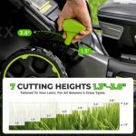 NovorikX 60V 5Ah Self-Propelled Electric Cordless Lawn Mower with 5.0Ah Battery 21-Inch, Brushless Mower for Large Yards, LED Headlight, Rapid Charger 3-in-1 Versatility Obsidian Series - Image 6