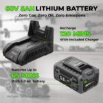 NovorikX 60V 5Ah Self-Propelled Electric Cordless Lawn Mower with 5.0Ah Battery 21-Inch, Brushless Mower for Large Yards, LED Headlight, Rapid Charger 3-in-1 Versatility Obsidian Series - Image 7