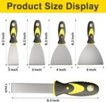Rerdeim 5Pcs Putty Knife, Set, 1" 2" 3" 4" 5" Scraper, Spackle Knife, Paint Scraper, Scraper Tool, No Rusting, Perfect For Repairing Drywall, Removing Wallpaper, Mud, Plaster Scraping - Image 3