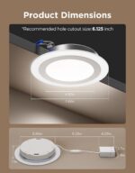 Govee Smart Recessed Lighting 6 Inch, Matter RGBIC LED Recessed Light Work with Alexa, Google Assistant, Dimmable 1100LM Canless Downlight with Junction Box for Living Room, Bedroom, Kitchen 4 Pack - Image 3