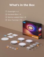 Govee Smart Recessed Lighting 6 Inch, Matter RGBIC LED Recessed Light Work with Alexa, Google Assistant, Dimmable 1100LM Canless Downlight with Junction Box for Living Room, Bedroom, Kitchen 4 Pack - Image 10