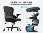 TRALT Office Chair - Ergonomic Office Chair with Back Support, Home Office Desk Chairs, 330lbs Wide Seat Big and Tall Office Chairs, Comfy Desk Chair for Work, Study, Office, Gaming (Black) - Image 5