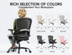 TRALT Office Chair - Ergonomic Office Chair with Back Support, Home Office Desk Chairs, 330lbs Wide Seat Big and Tall Office Chairs, Comfy Desk Chair for Work, Study, Office, Gaming (Black) - Image 10
