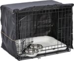 MidWest Homes for Pets Double Door iCrate Starter Kit, 24-inch Dog Crate Bundle for Small Breeds, Includes Cage, Pet Bed, 2 Bowls and Privacy Cover - Image 4