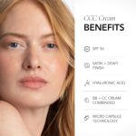 CLE Cosmetics CCC Cream (Warm Light 106 / SPF 50) - Color Correcting With Sunscreen - Lightweight, Hydrating Foundation - BB & CC Hybrid - Light to Medium Coverage - 1 fl oz - Image 3